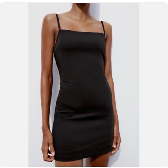 Zara Little Black Dress Strappy Open Back Mini NWT 🩷 - Picture 2 of 7